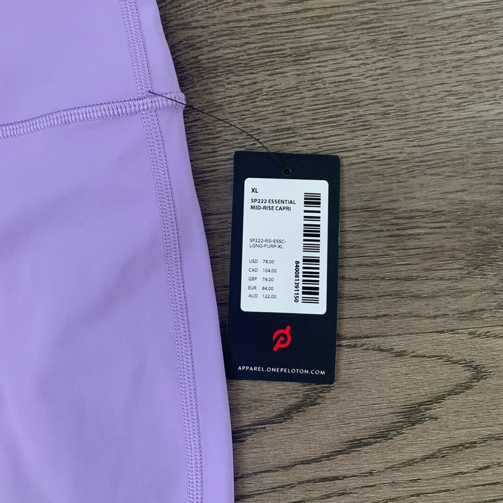Peloton‎ Essential Mid-Rise Capri - Size XL - Purple - NWT - Picture 12 of 12